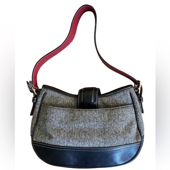 Coach Wool and Leather Shoulder Bag G3J-9395 - Picture 2 of 7